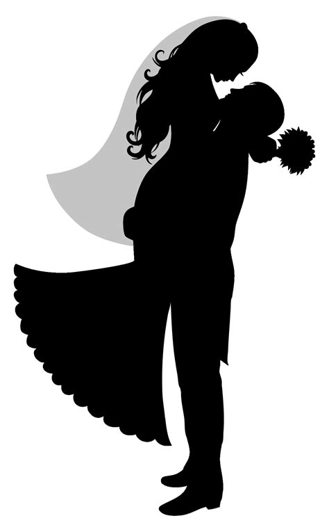 Bride and Groom Silhouette Clip Art Image - ClipSafari