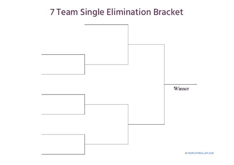 7 Team Single Elimination Bracket Download Printable Pdf Templateroller