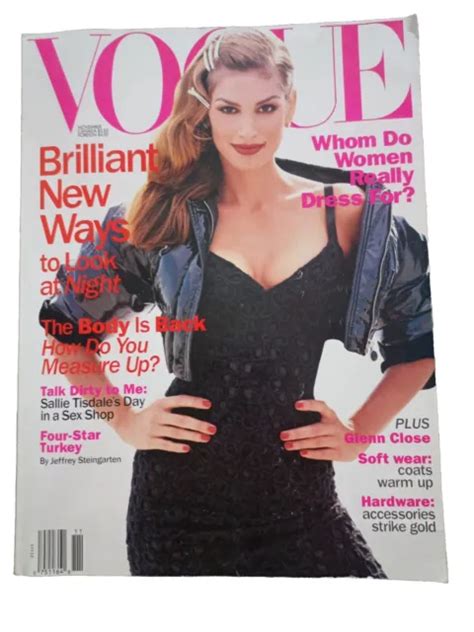 Us Vogue November Magazine Cindy Crawford Kate Moss American