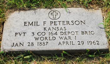 Pvt Emil F Peterson 1887 1962 Mémorial Find a Grave