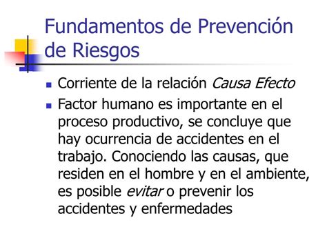 PPT Fundamentos de Prevención de Riesgos PowerPoint Presentation