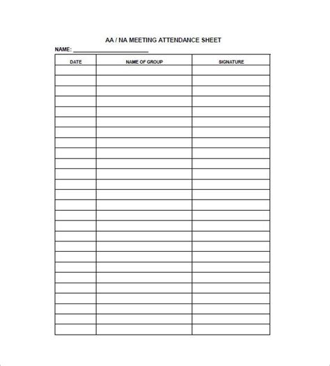 Template.net Attendance List Template 10 Free Word Excel Pdf Format ...