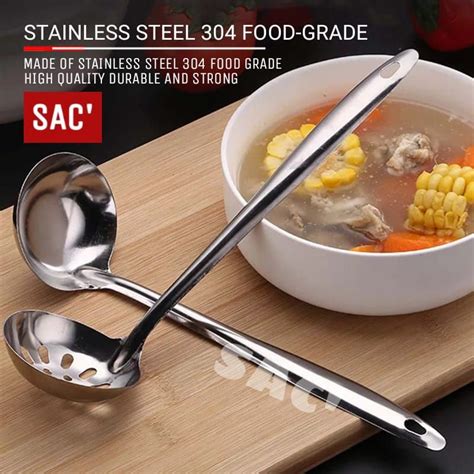 Jual 𝙎𝘼𝘾 Soup Ladle Stainless 304 Centong Kuah Sayur Sendok Besar Sup