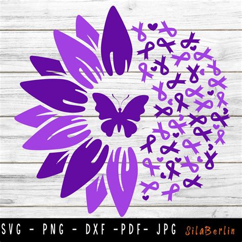 Sunflower Cystic Fibrosis Svg Cystic Fibrosis Awareness Cystic