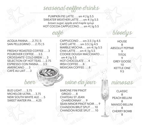 Menu at Croissants Bistro and Bakery, Myrtle Beach