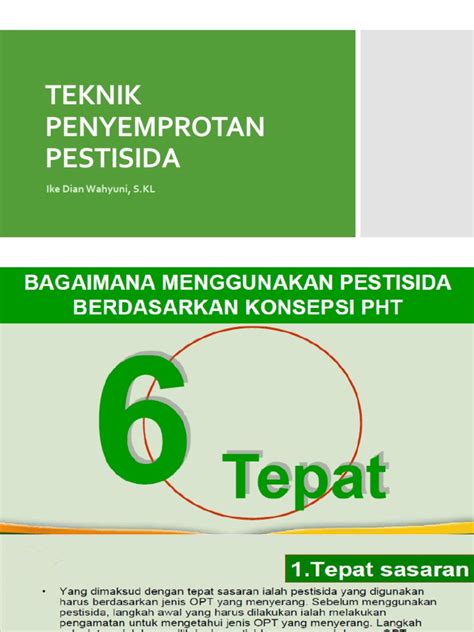 Teknik Penyemprotan Pestisida Pdf