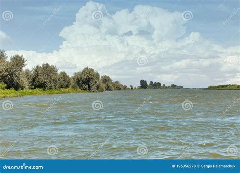 Danube River with Clouds in Vilkove, Ukraine Stock Photo - Image of ...