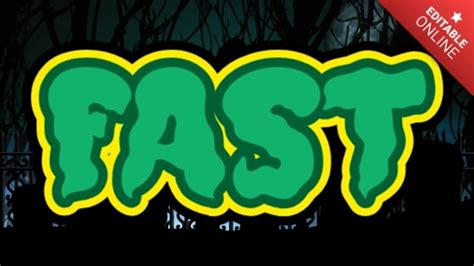 Fast Zombie Text Effect Generator