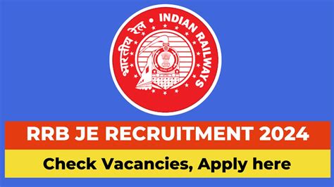 Rrb Je Recruitment 2024 Apply Online Check Vacancy Eligibility Last Date