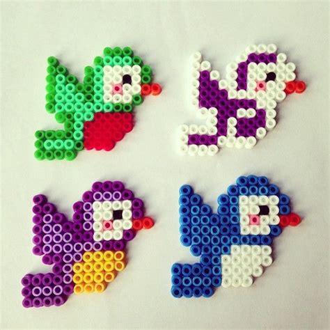 Oiseaux Simples En Perles Hama Perler Crafts Diy Perler Beads Perler