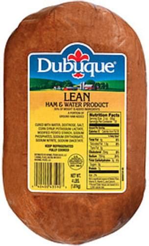 Dubuque & Water Product Lean Ham - 4 lb, Nutrition Information | Innit