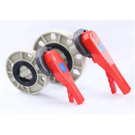 Flange Wafer Style Butterfly Valve Pvc 4 Inch Low Torque Drive