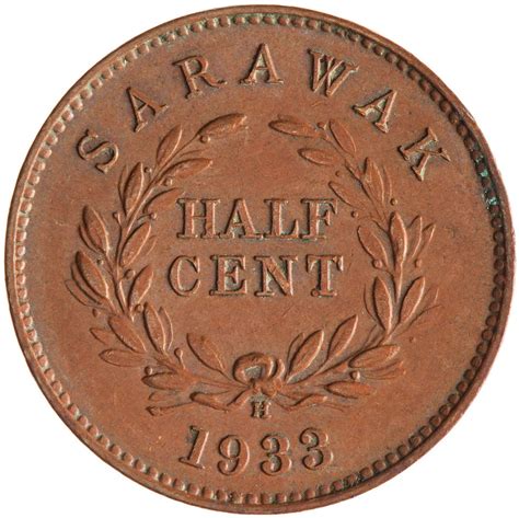 Half Cent, Coin Type from Sarawak - Online Coin Club