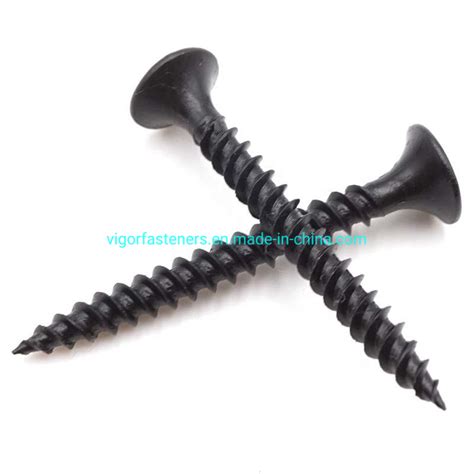 High Quality Din7505 Drywall Screw Black Phosphated Inch Sizes Phillips