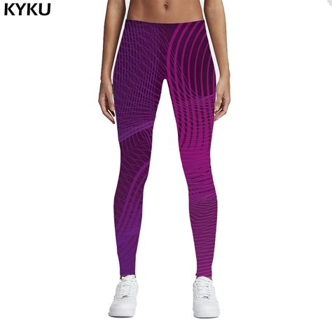 KYKU Brand leggings pink 2017 Fashion 3D Silk Print Women Legging ...