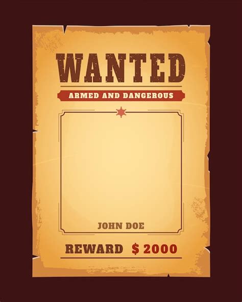 Premium Vector Western Wanted Banner With Reward Dead Or Alive