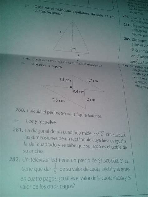 Observa El Triángulo Equilátero De Lado 14cm Luego Responde Brainly Lat