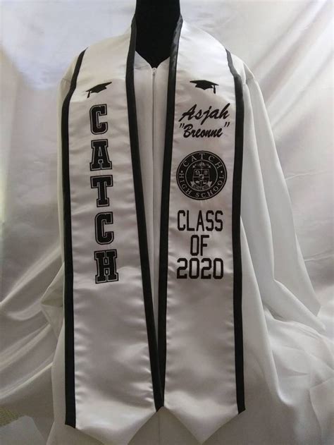 Grad Stole Grad Sash Custom Grad Stole 2024 Embroidered Stole Etsy