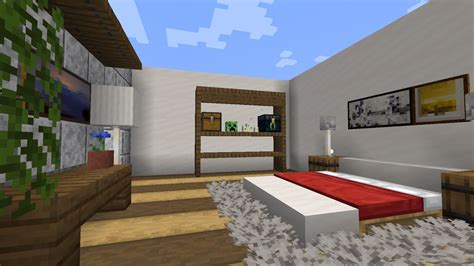 How To Build Simple Bedroom In Minecraft Tutorial Youtube