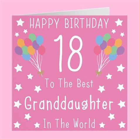 Granddaughter 18th Birthday Wishes Happy Sunday Quotes