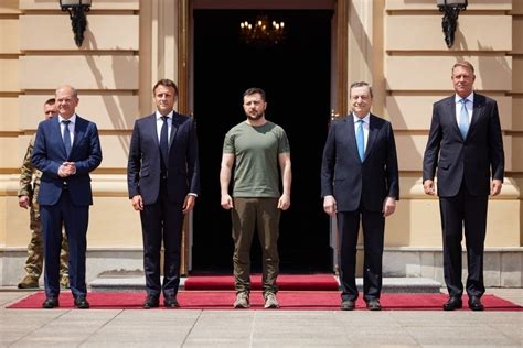 Wizyta W Kijowie Macron Scholz I Draghi U Ze Enskiego Dok Adnie Trzy