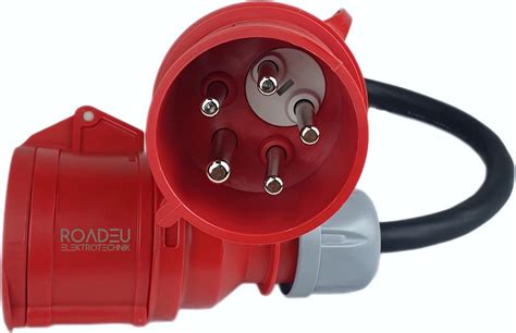 RoadEu CEE Adapter 16A Auf 16A Mit Phasenwender Starkstrom Adapter