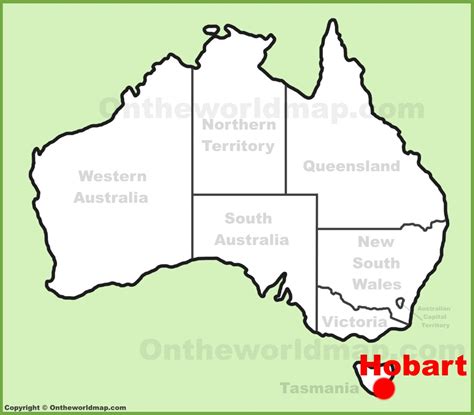 Hobart location on the Australia Map - Ontheworldmap.com