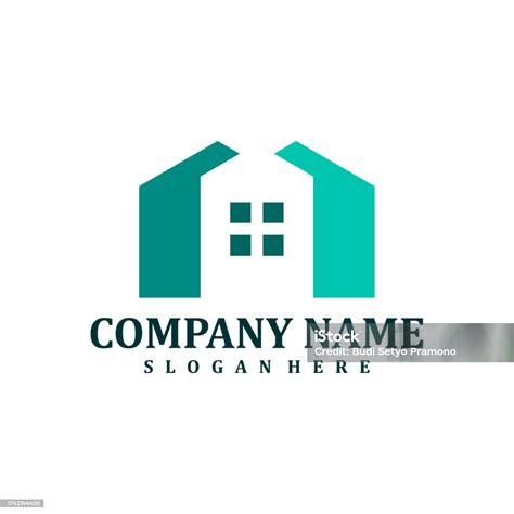 Hexagon House Logo Design Vector Creative House Logo Concepts Template