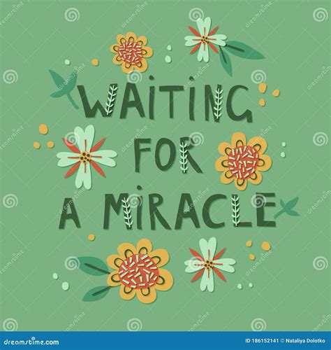 `waiting For A Miracle` Cut Out Vector Lettering Inspirational Quote