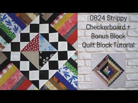 Strippy Checkerboard Free Quilt Block Tutorial Quilt Block