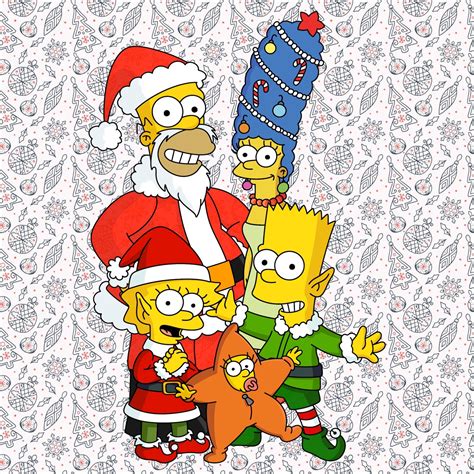 The Simpsons Christmas Png Of Each Character Etsy