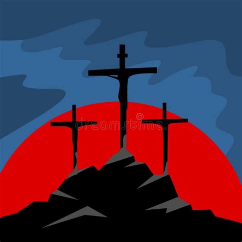 Jesus On The Cross Calvary Stock Illustration Illustration Of Illustration 2103081