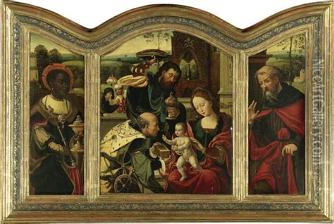 A Triptych With The Adoration Of The Magi Oil Painting Reproduction By