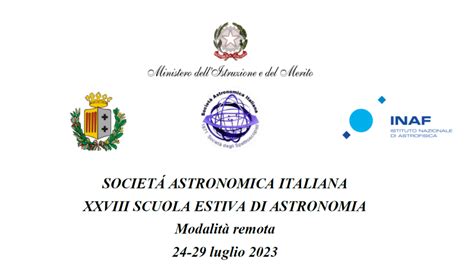 Xxviii Scuola Estiva Di Astronomia