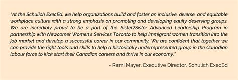 Sister2sister Advanced Leadership Program — Newcomer Womens Services