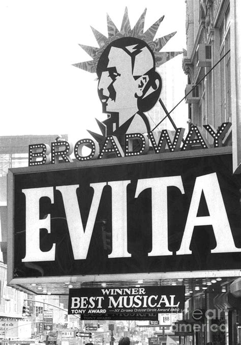 Marquee Of The Popular Broadway Musical Evita 1980 Photograph By