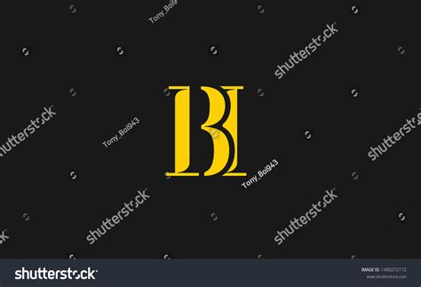 Bi Letter Logo Design Creative Modern Vector De Stock Libre De