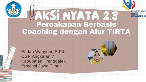 Aksi Nyata Percakapan Berbasis Coaching Dengan Alur Tirta Youtube