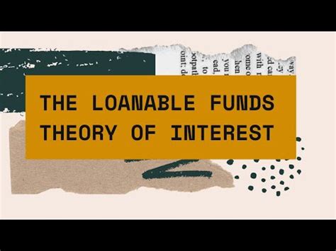 LOANABLE FUNDS THEORY OF INTEREST NEO CLASSICAL THEORY YouTube