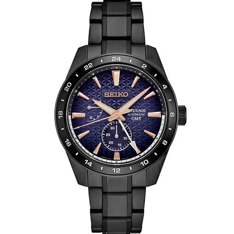 Seiko Presage Sharp Edged Series Gmt Limited Edition Blue And Rose Dial New York Jewelers Chicago