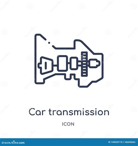 Linear Car Transmission Icon From Car Parts Outline Collection Thin