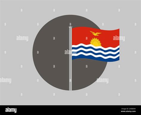 National flag of Republic of Kiribati. original colors and proportion ...