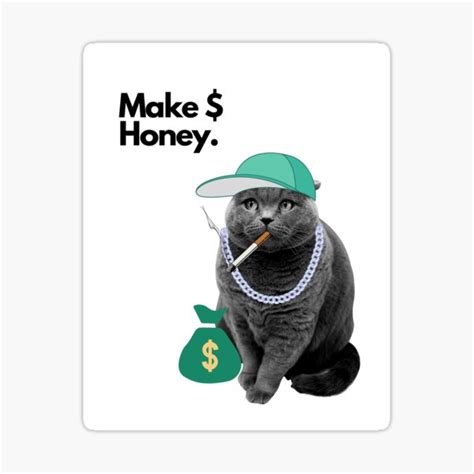 Gangster Cat Sticker For Sale By 01Trashpanda Redbubble