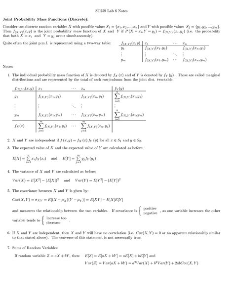 Lab Notes Merged Lab Notes For Lab1 ST259 Lab 6 Notes Joint