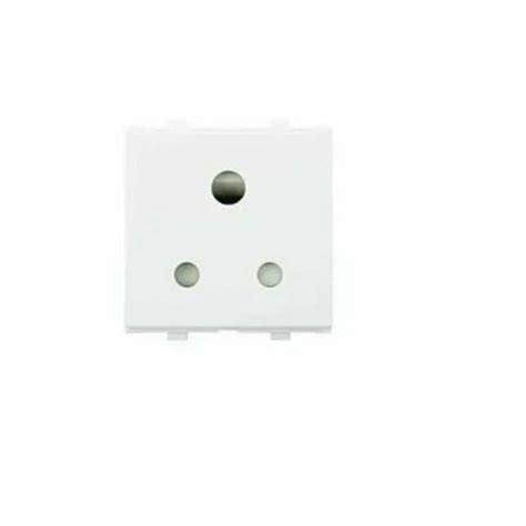 6 Amp Polycarbonate Anchor Three Pin Socket 6a White At Best Price In