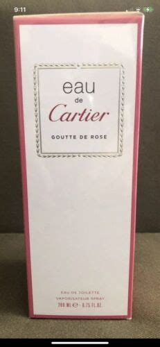 Eau De Cartier Goutte De Rose Edt 675 Oz 200 Ml Perfume Spray For