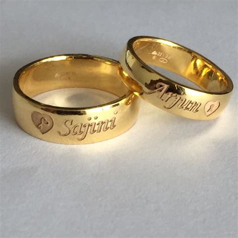 10+ Wedding Couple Rings Gold With Names Pics