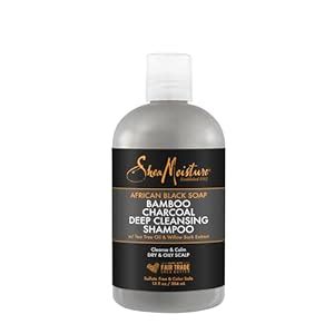 Shea Moisture African Black Soap Bamboo Charcoal Deep Cleansing Shampoo