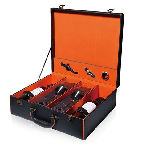 2 Bottle Wine Box With Wine Glasses And Wine Opener In Premium Leather Schwua