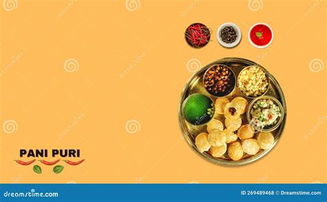 Pani Puri Vector Illustration Poster | CartoonDealer.com #269125908